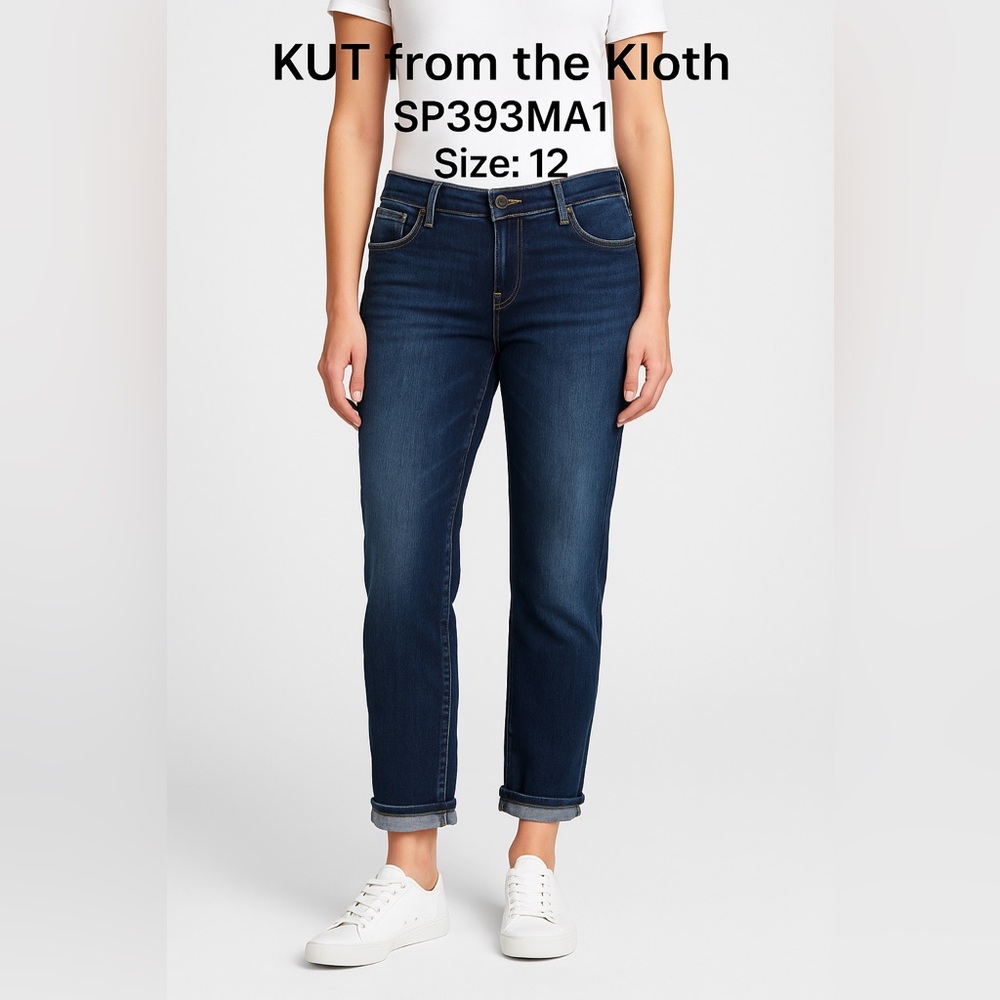 KUT from the Kloth Jeans | Style SP393MA1 | Dark Wash Cuffed| Size 12
